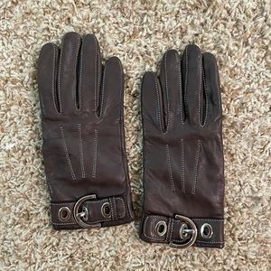Coach brown leather women’s gloves size 6.5